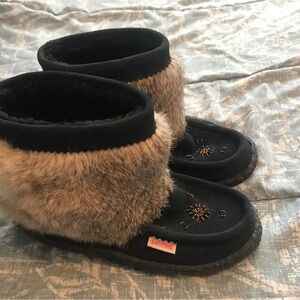 Brand new never worn soft moc slipper boots